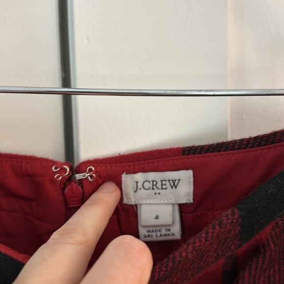 J Crew Buffalo Check Ruffle Skirt Size 4 - Picture 2 of 4